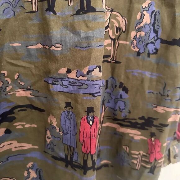 Brooks Brothers Olive Cotton BD Fox-Hunt Camo Print Sport Shirt Size Large - Picture 5 of 5